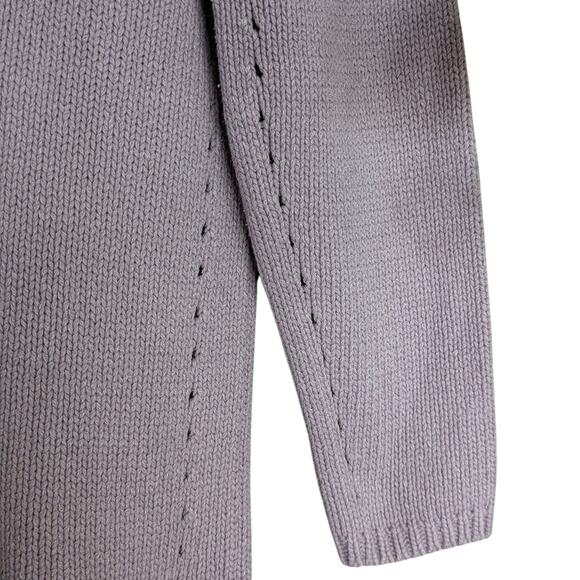 Vintage Heavy Pastel Purple Cable Knit Sweater Medium - Picture 4 of 5